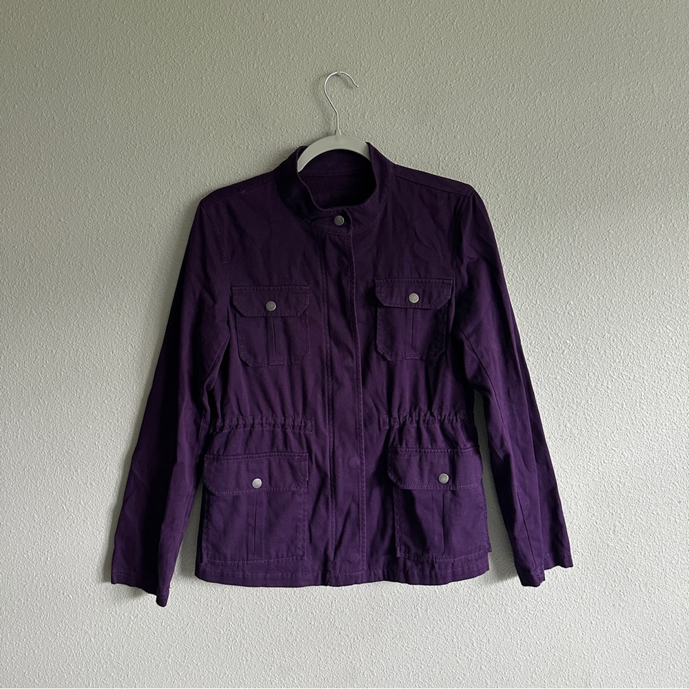 LOFT Deep Purple Utility Jacket Small